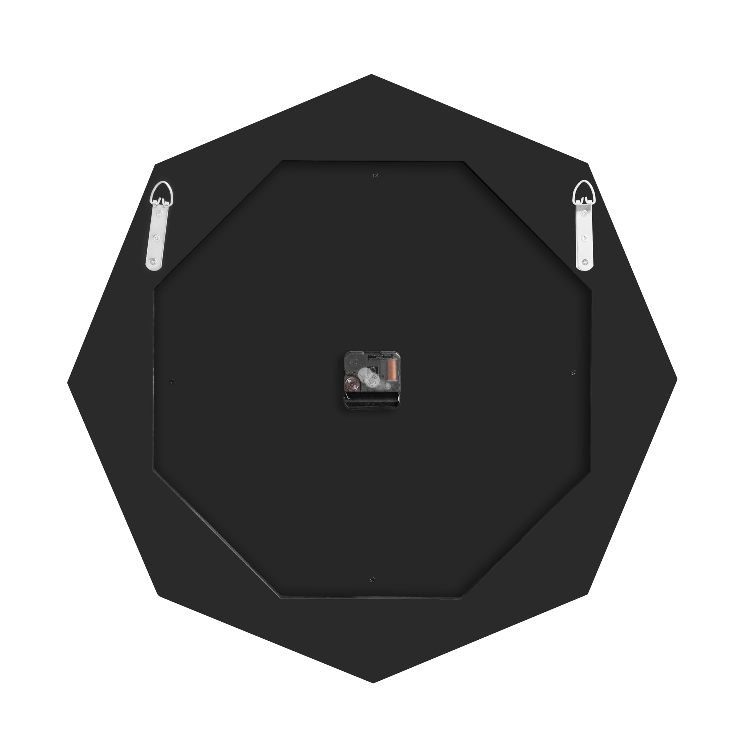 Reloj de pared decorativo, reloj grande plateado con espejo, reloj silencioso moderno con marco biselado de diamante, reloj de pared para sala de estar, comedor, 23.4 pulgadas