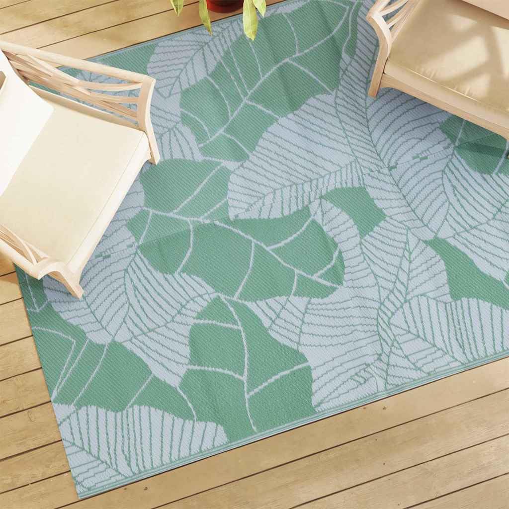 Tapis terrasse extérieur & Carpet Vert polypropylène Outdoor Rug Moquette pour Jardin extérieur Terrasse Camping et Camping-Car 190 x 290 cm