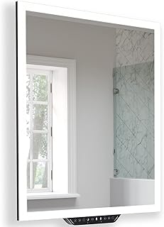 Homewerks 75-105-AX 24x30 inches Smart LED Light Mirror with Alexa Built...