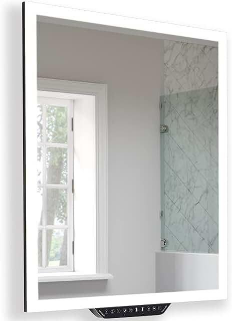 Homewerks 75-105-AX 24x30 inches Smart LED Light Mirror with Alexa Built...