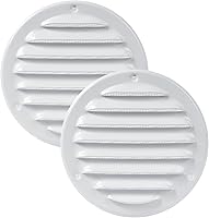Vista 17 de Vent Systems Cubierta de ventilación blanca Soffit de 4 pulgadas, rejilla de ventilación redonda, cubierta de parrilla, pantalla de insectos