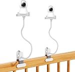 Moniteur pour bébé flexible, porte-col universel Goose Compatible avec HelloBaby HB6550/HB65/HB66/HB6560, Serrure sécurisée & Vis de 1/4 po, installation sans perçage pour Momcozy, Caméras pour bébés (1PCS)
