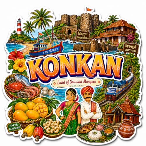 Image of Zesta Wooden Fridge Magnets Set | Refrigerator Decor Magnets for Kitchen | India Souvenir Fridge Magnet Collection | Wooden Magnet for Fridge Door Decoration (Konkan)