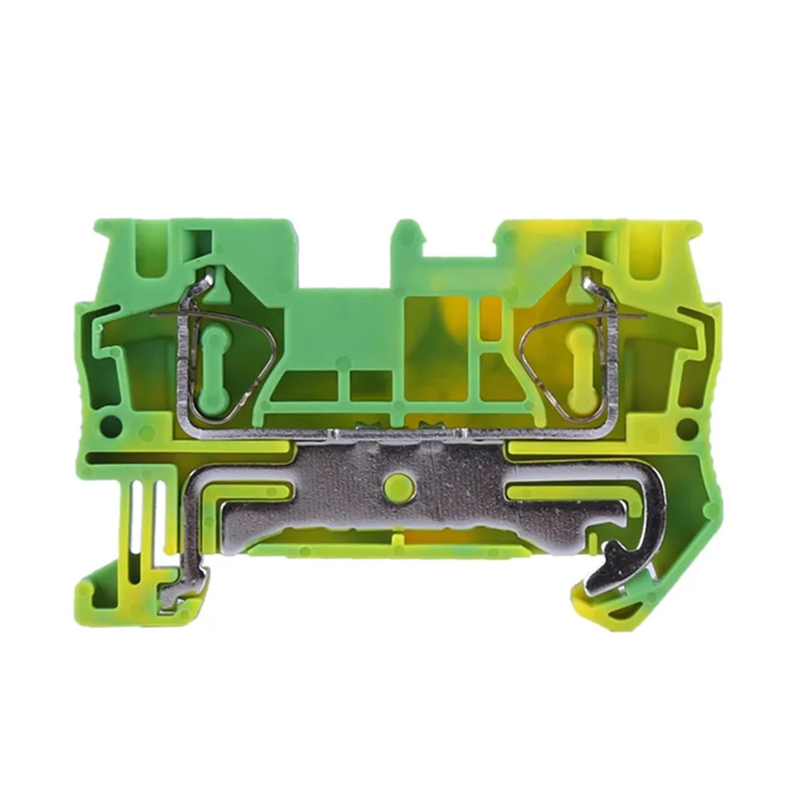 Conector rápido de resorte tierra ST4-PE tipo carril DIN, bloque de terminales modular, 10 uds