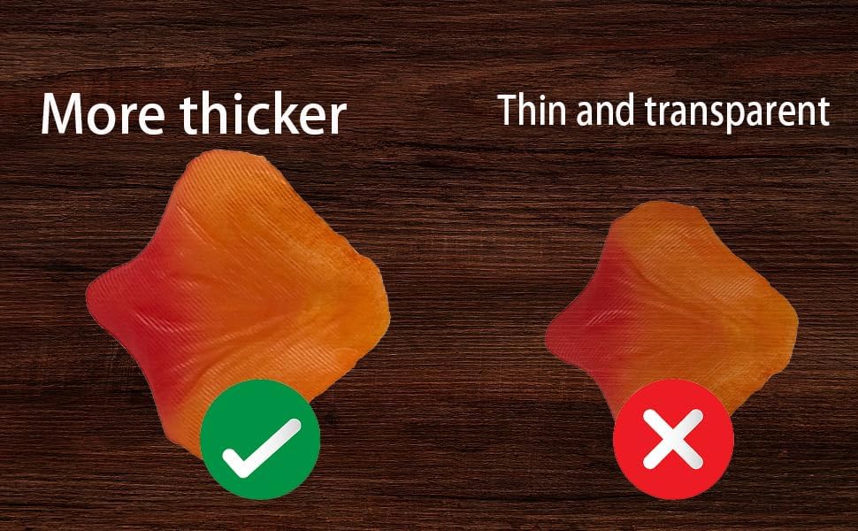 Separated Orange and Red Silk Rose Petals for Wedding, 1520 Pcs - 2.3'' Artificial Rose Petals for Romantic Night & Valentine's Day Decorations - Image 6