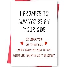 Funny Valentines Day Gifts for Him Her, Valentines Day Card for Men Women, Naughty Anniversary Birthday Card for Boyfriend Husband Fiance Girlfriend Wife Fiancee, I Promise to Always Be by Your Side