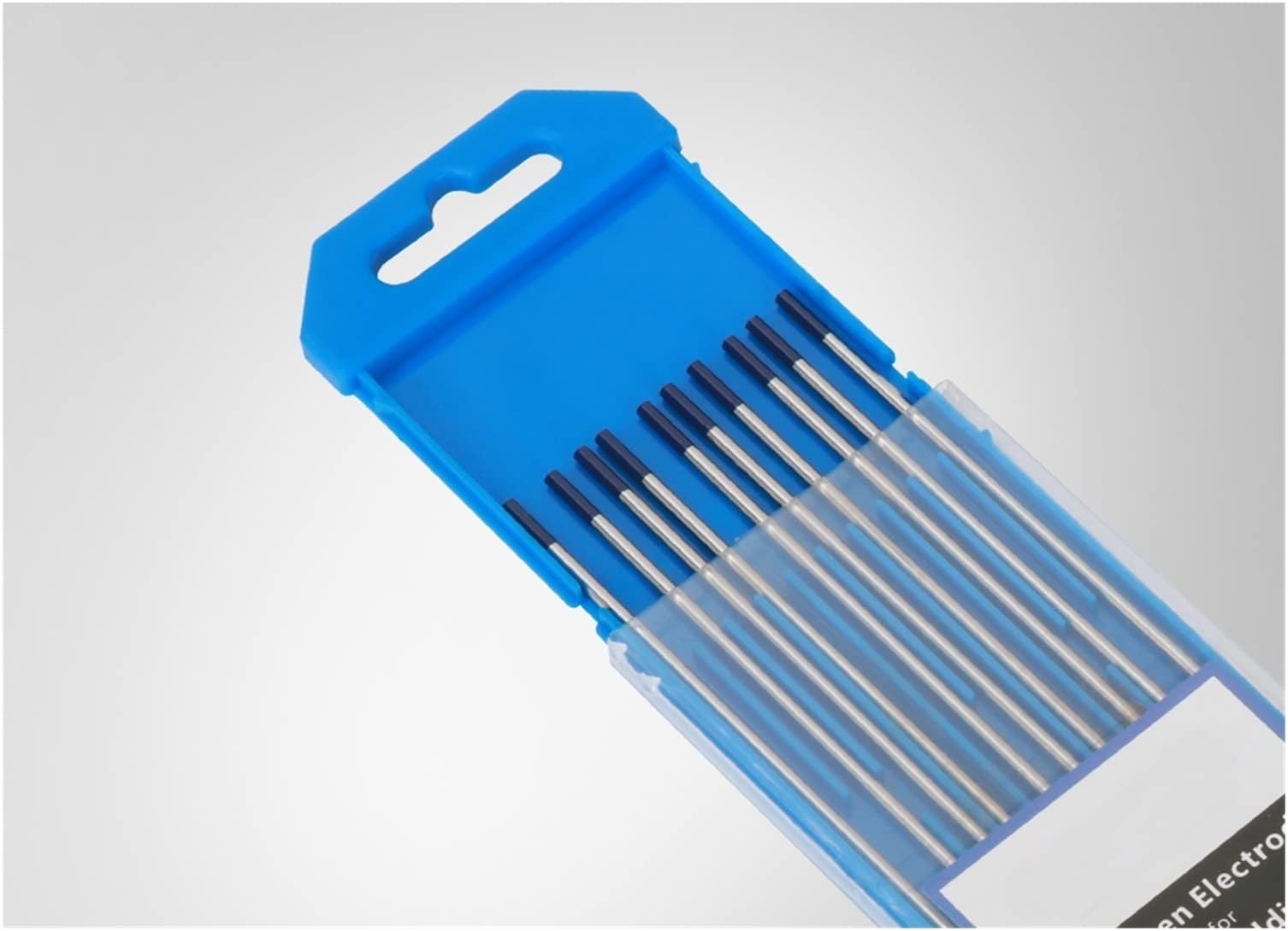10pcs Tungsten Electrodes 1.6 2.0 2.4 3.2mm WT20 WC20 WL20 WL15 WZ8 Wp WY20 WR20 for Tig Welding Machine (Color : WY20 Blue, Diameter : 2mm)