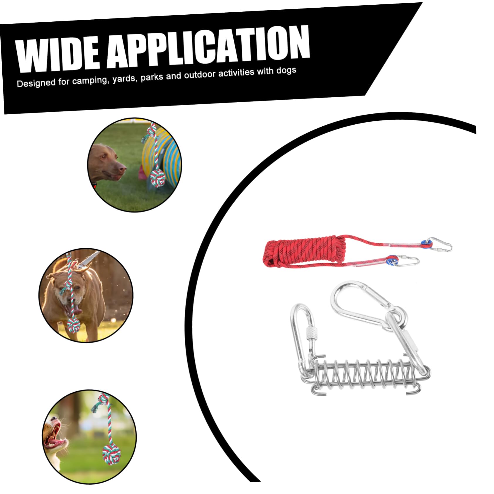 ibasenice Correa para Perro De Cable De Amarre Equipo para Acampar Cadena para Pasear Cachorros para Camping Perros Exteriores