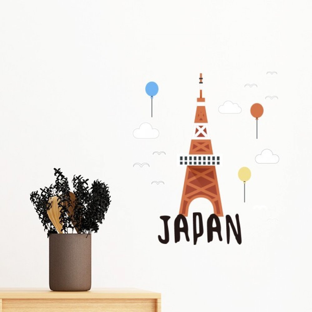 Sticker mural Tokyo amovible 80cm pour masquer les imperfections d'un mur