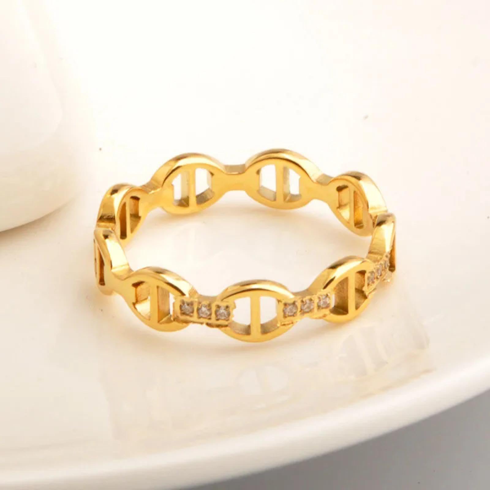 Ring Ringe Damen Bijouterie Herren Europäischer Und Amerikanischer Ausgeschnittener Umfang, Japanischer Buchstabe CNC-Mikro-Set-Diamantring, Schwanzring, Personalisierter