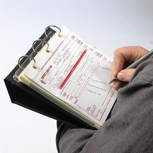 Vista 2 de Carpeta de vinilo de tapa dura con forma de hojas sueltas pequeñas, 8 x 9 pulgadas, tres anillos en D, bolsillo profundo de 4 pulgadas, soporte