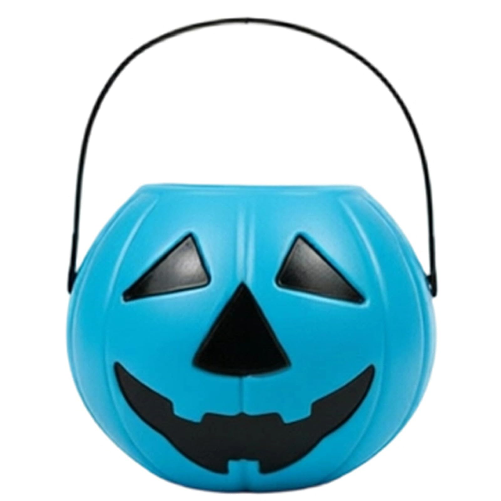 Halloween Plastic Pumpkin Bucket Party Portable Pail Holder Orange Candy Buckets for Kids Boys Girls Halloween Party Celebrations Decorations (A0a2-Blue, One Size)