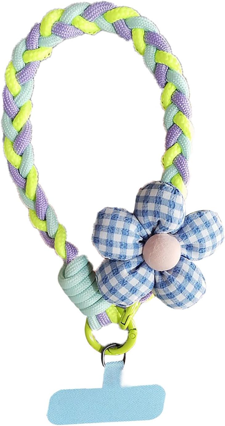 acdiac Portable Flower Phone Lanyard,Universal Phone Crossbody Strap Wristband Lanyard