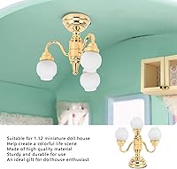 Vista 2 de Tnfeeon Lámpara de escritorio, lámpara de casa de muñecas de plástico LED para decoración para casa de muñecas en miniatura