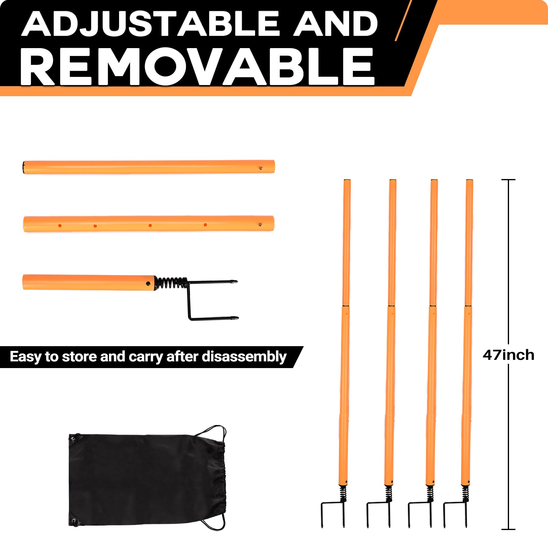 BOOSTEADY Slalomstangen Fußball Set 4 oder 6 STK Teleskop Fussball Agility Trainingsstangen Fitnessgeräte Sport Gym Home Workout für Erwachsene und Kinder Hunde Fußball Trainingsset, 160cm oder 116cm