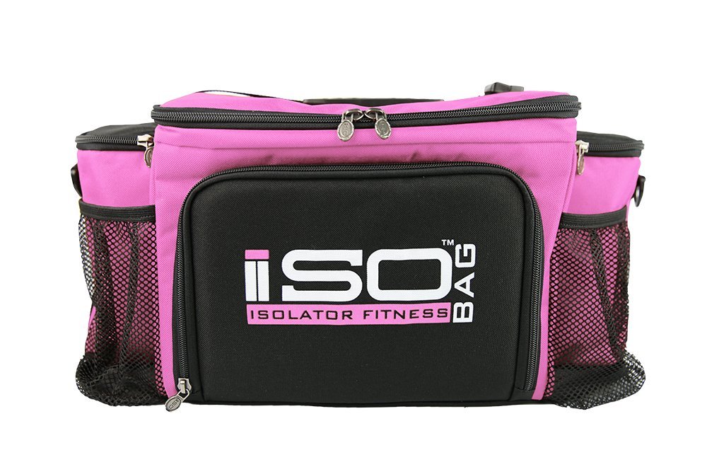 ISO Isolator Fitness Meal Prep backpack Isopack Pink Bottom Zip Isn\'t Smooth 18\