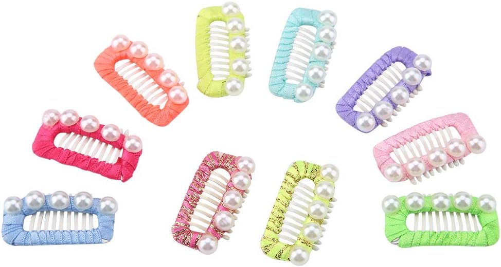ZJchao 10Pcs Adorable Pearl Decorated Pet Hair Clips Soft Set for Small Dogs Cats Puppies Kittens Stylish Grooming Accessories Girl Dog Bows