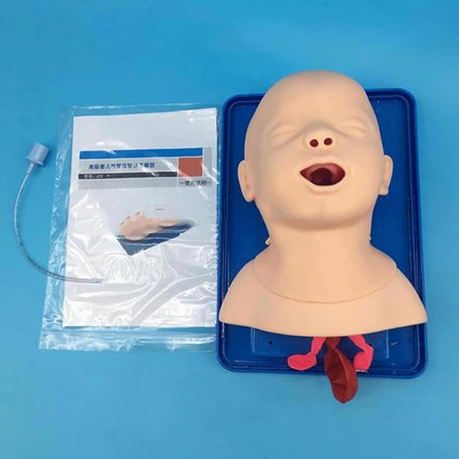 Manichino avanzato di intubazione tracheale infantile,simulatore intubazione endotracheale,kit aiuto didattico per gestione delle vie aeree pediatriche per la formazione delle competenze
