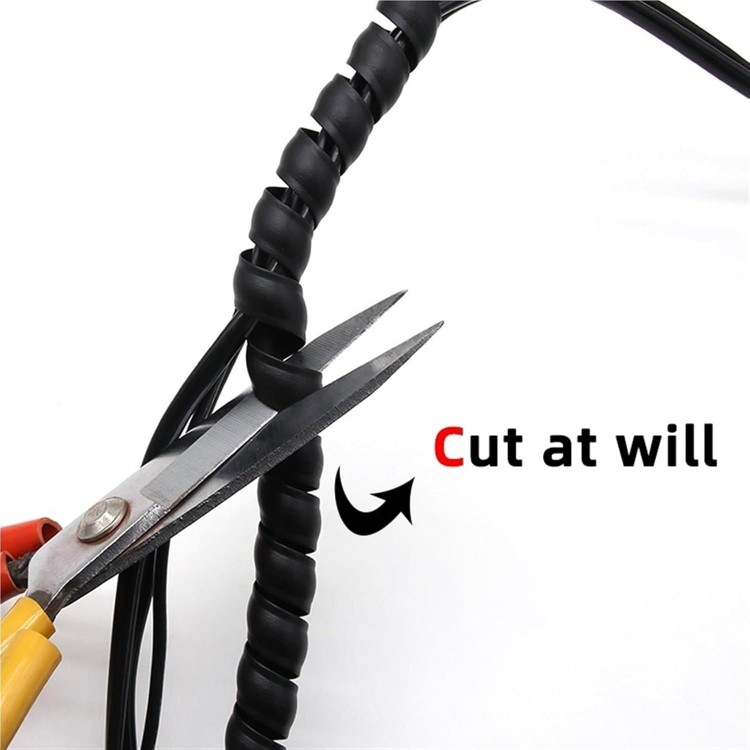 32フィート スパイラルケーブル保護スリーブ 10メートル フレキシブルワイヤーオーガナイザー チューブケーブル ワイヤーカバー ガ