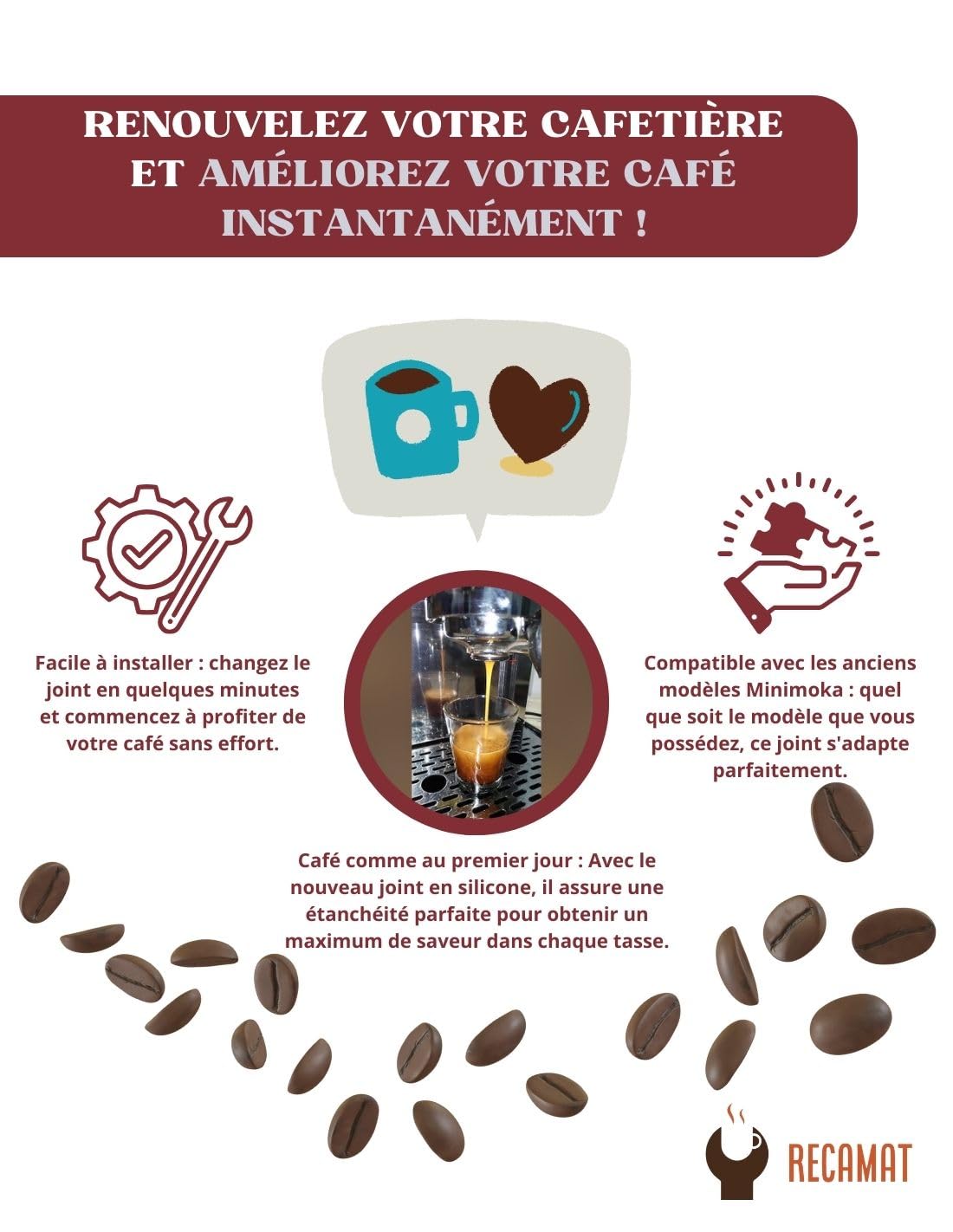 Joint du Porte Filtre Dosette pour Cafetière & Expresso DELONGHI Joint du Porte Filtre Dosette pour Cafetière & Expresso DELONGHI