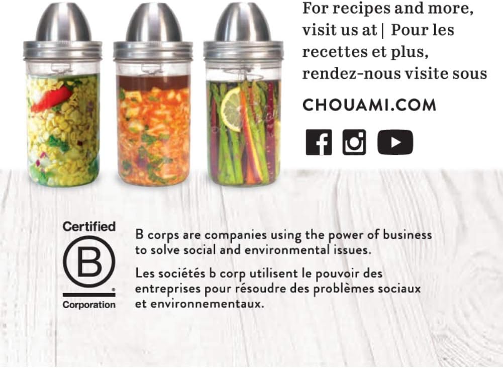 ChouAmi (The Little Fermenter) Stainless Steel Fermenting Lid for Le Parfait Glass Canning Jars (Device Only)