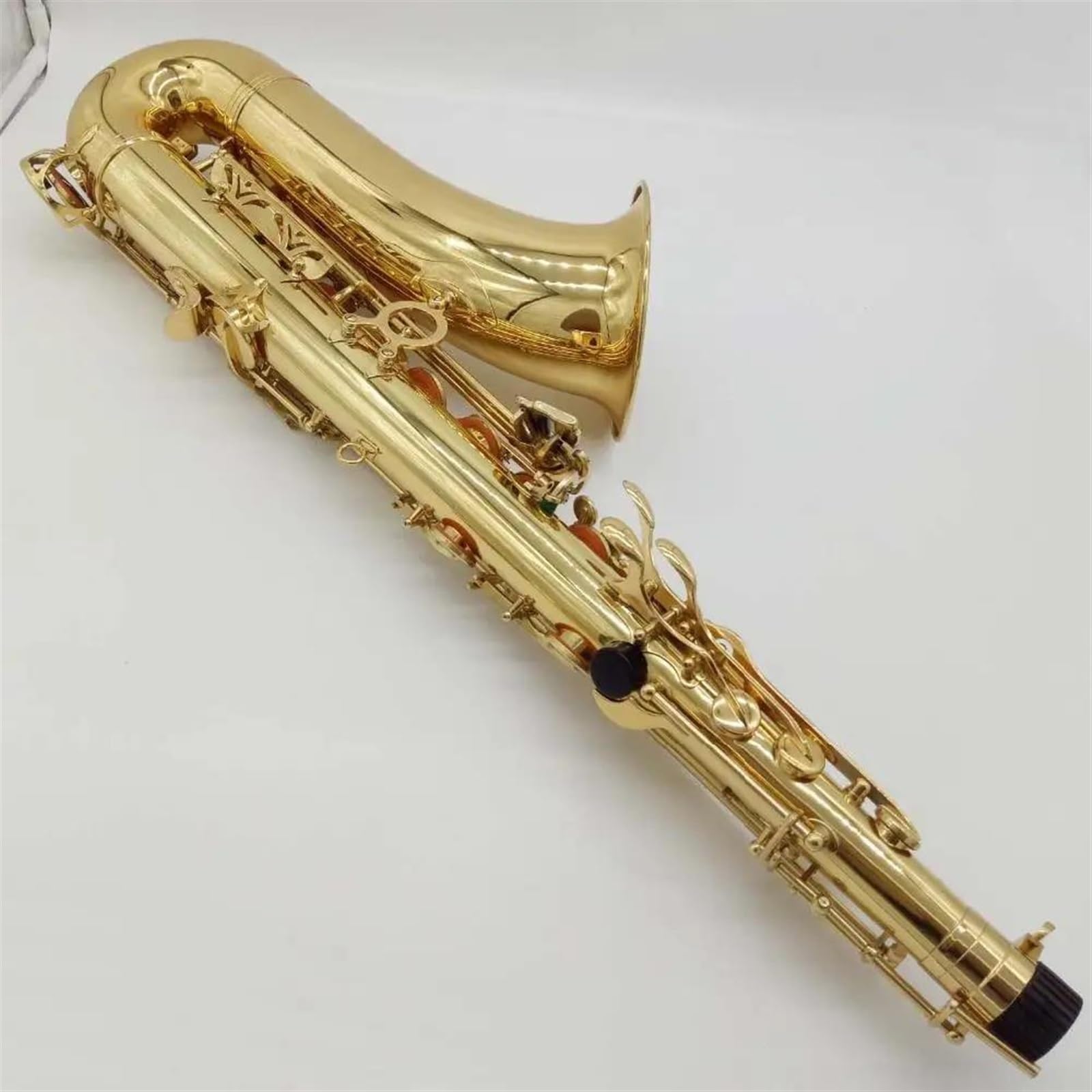 Saksofon Saksofon Tenorowy Złoty Lakier Profesjonalny Saksofon Tenorowy Z Ustnikiem Na Szyję Stroikową (Color : Cloth bag)