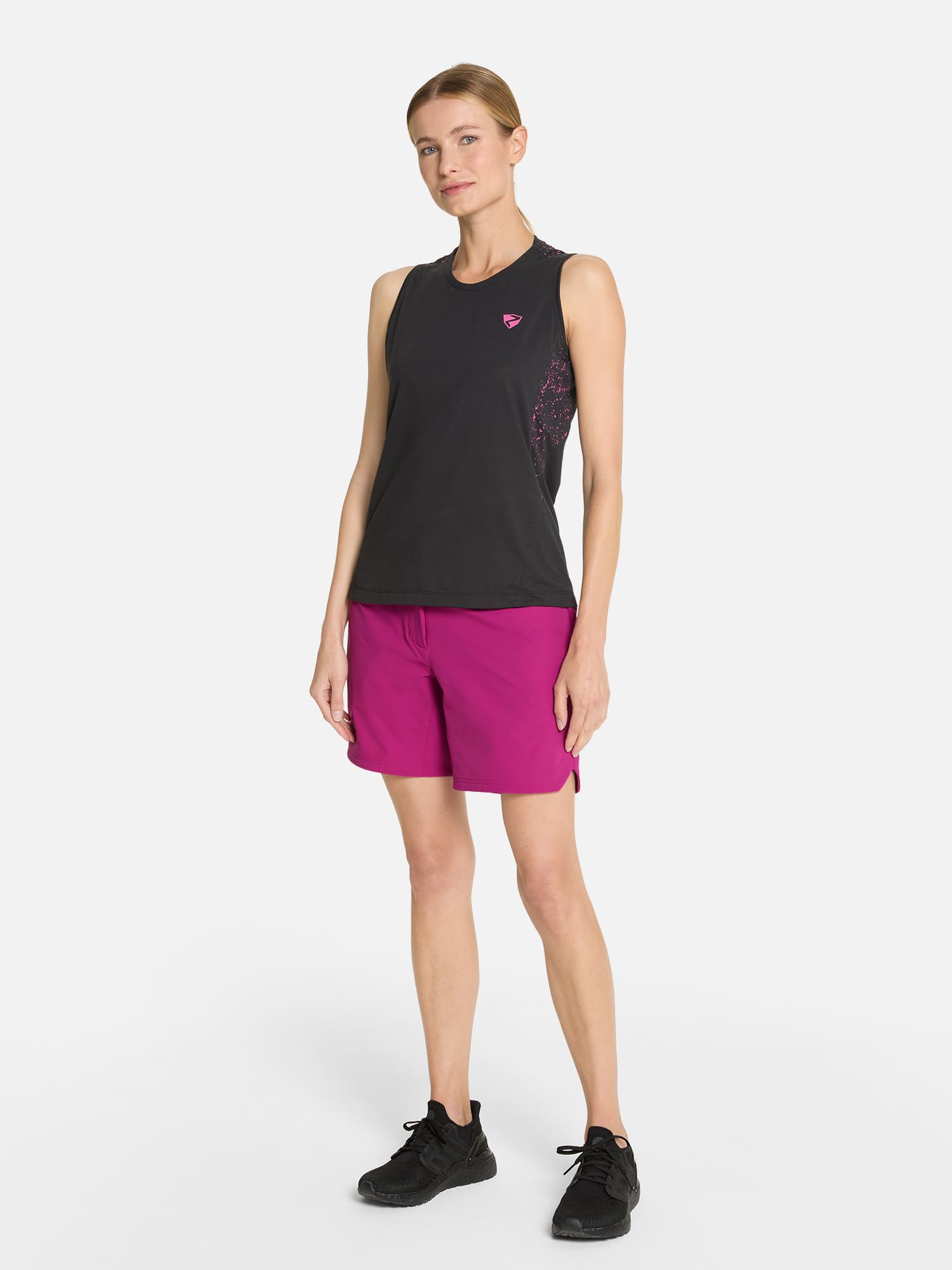 Ziener NEJA X-Function Short de Cyclisme pour Femme avec Short intérieur – VTT/extérieur/Loisirs – Respirant, séchage Rapide, rembourré, Prune Clair, Taille 34