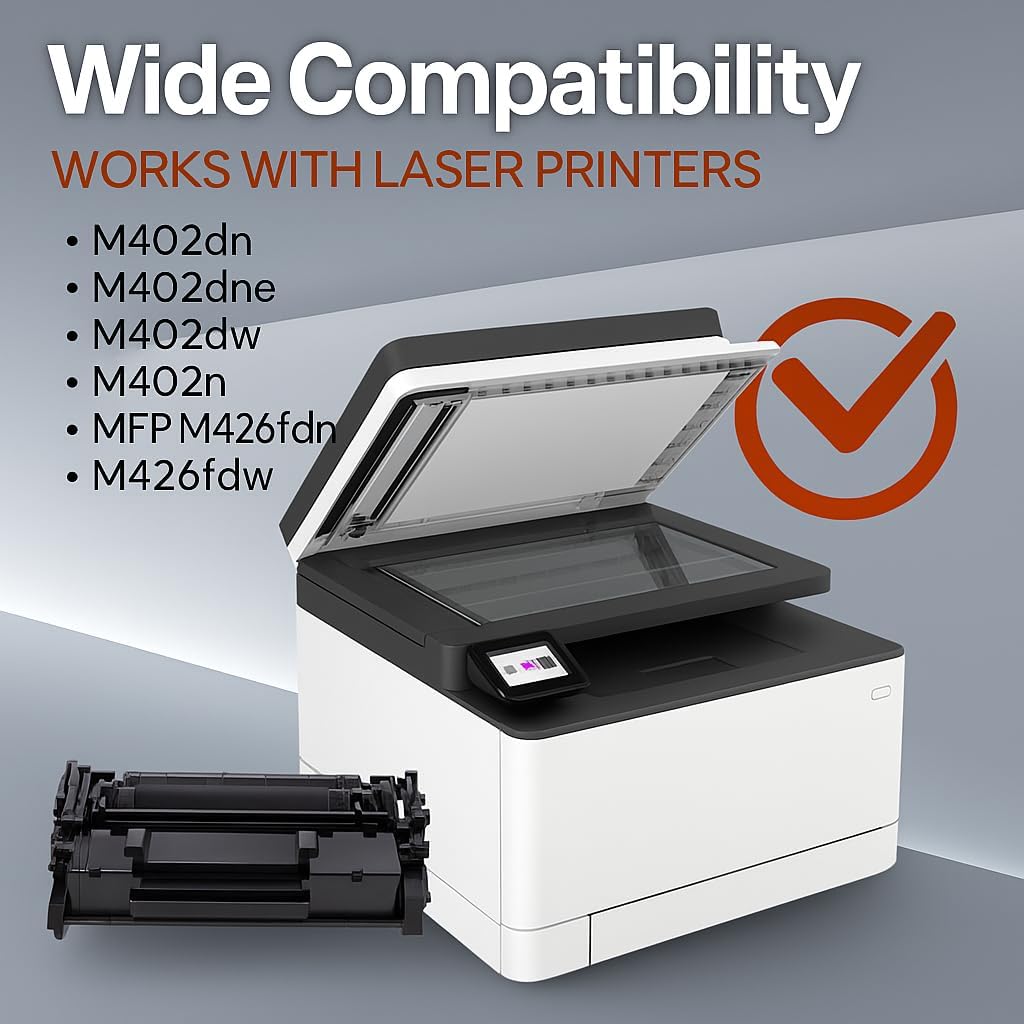 Ampro NEW CF226A MICR / 26A MICR Toner Cartridge – Black Magnetic Ink for Check Printing – Compatible with HP LaserJet Pro M402n, M402dn, MFP M426fdn, M426fdw Bank-Grade Printing