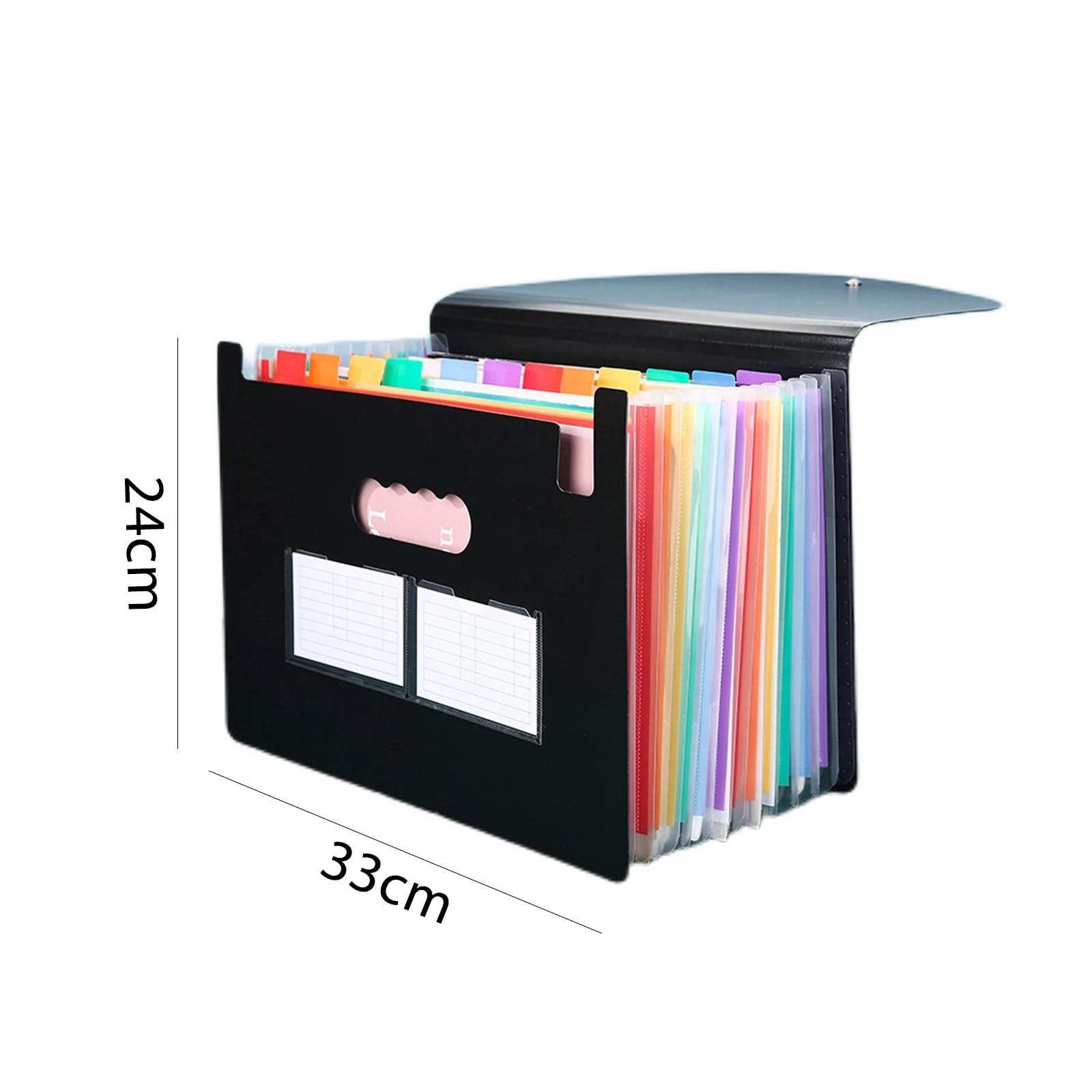 Cartelle a Soffietto espandibili Cartella a Fisarmonica A4 da 2 Pezzi con 13/25 Tasche, espandibile, Organizer mensile for ricevute e fatture, for casa e Ufficio.(25 Pockets)