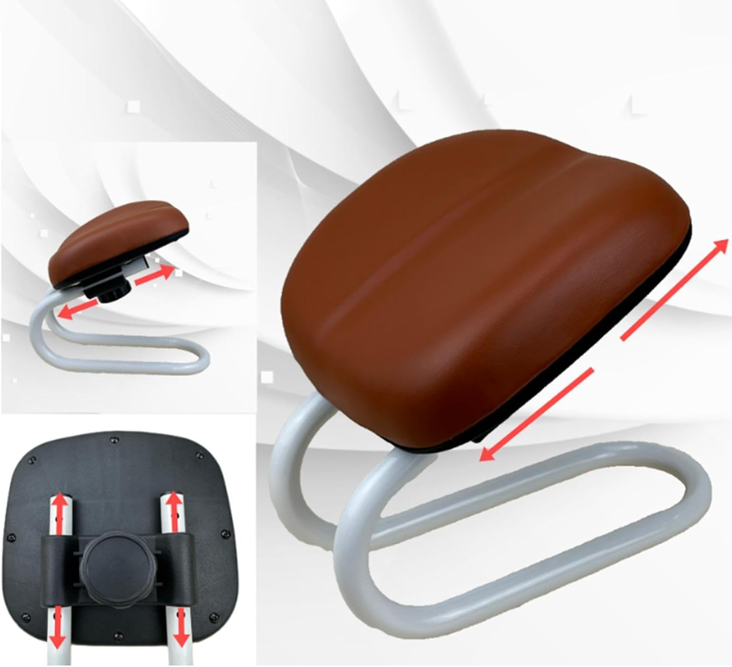 Meditation Meditation Stools Adjustable Height Ergonomic Gift Comfortable Prayer Stool for, Brown
