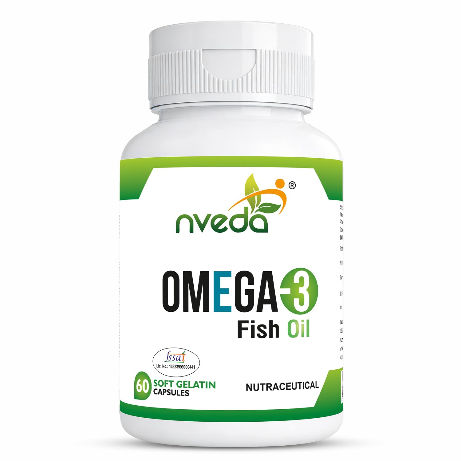 Nveda Omega-3-Fish-Oil 1000mg For Men & Women, Omega 3 fatty-acid 60 Capsules with 180mg EPA-DHA 120mg for Healthy Heart, Eyes, Brain & Joints - Pack of 1, 100 grams-image-21