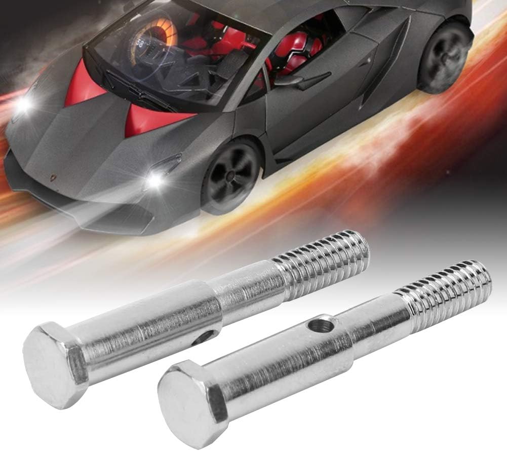 Keenso RC Front Wheel Axle, Metal Front Wheel Axle Accessory Fit for ECX Series 2WD RC Hobby Model 1/10 Car(Silver ECX1035S)