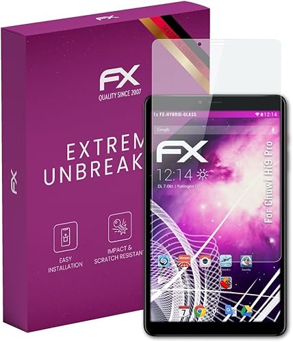 atFoliX Película protectora de vidrio de plástico compatible con protector de vidrio Chuwi Hi9 Pro, 9H Hybrid-Glass FX Glass Protector de pantalla