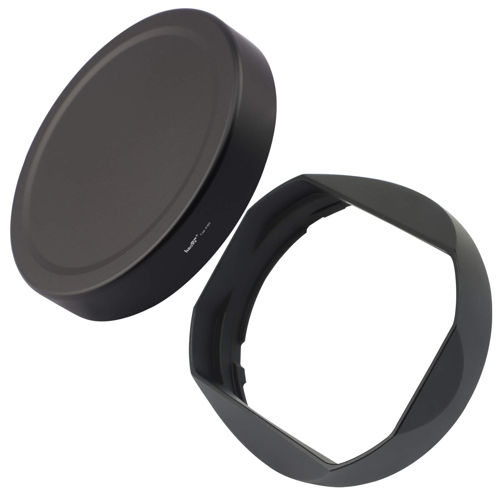 Haoge LH-X165 Paraluce quadrato in metallo per Fujifilm Fuji Fujinon XF XF16-55mm F2.8 R LM WR obiettivo xf16-55mm/f2.8 obiettivo con kit tappo in metallo