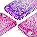Ruky for iPod Touch 5 6 7 Case/iPod Touch Case 5th Generation for Girls, Quicksand Series Glitter Flowing Liquid Floating Bling Diamond Flexible TPU Cute Case for iPod Touch 5 6 7 (Pink Purple)