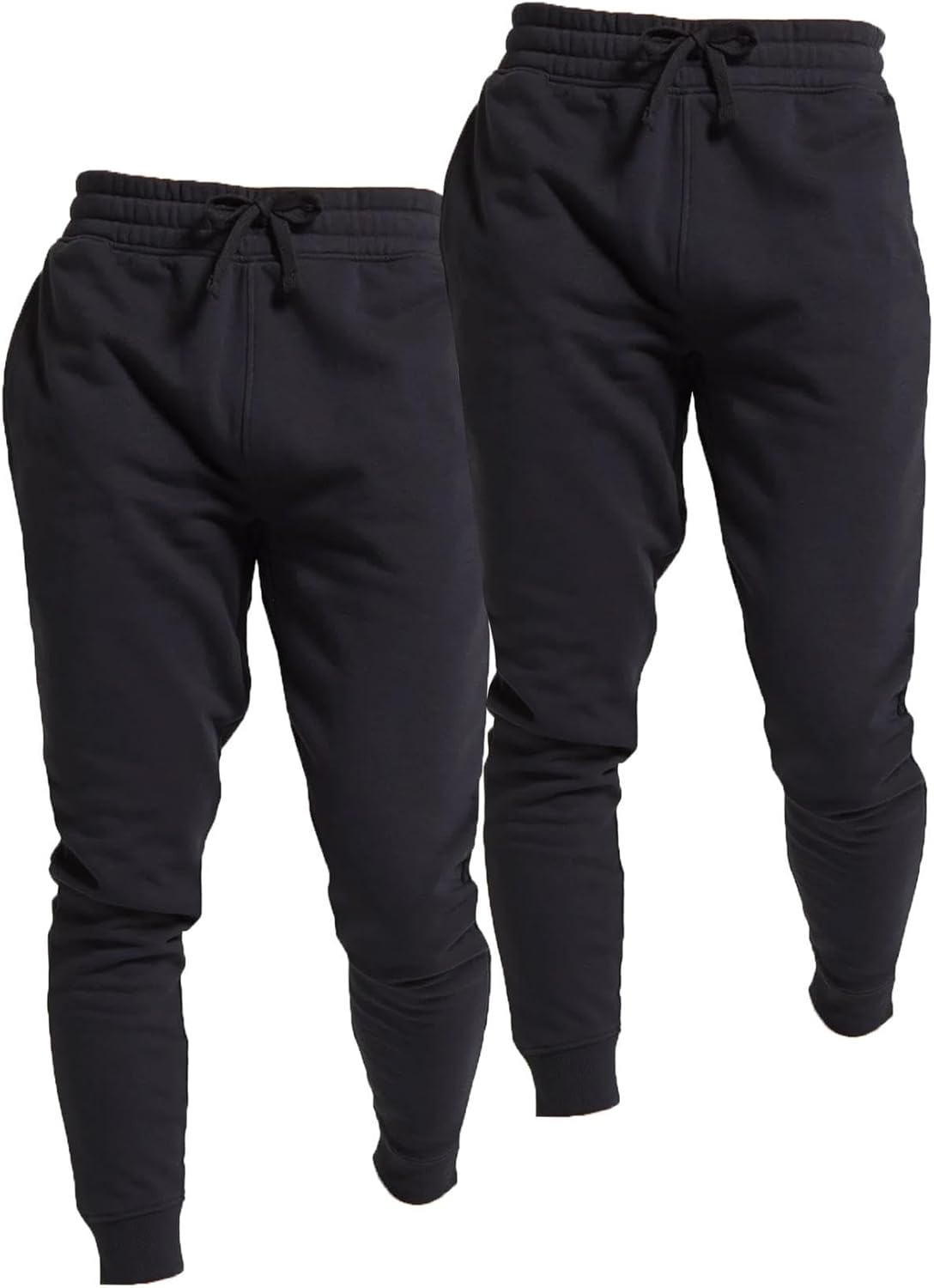 Keanu 2 Pack Regular Fit Mens Joggers – Super Soft Jogging Bottoms with Brushed Fleece Lining – Lounge Pants Gym Joggers – Cotton Rich Blend – Mens Sizes S – 2XL