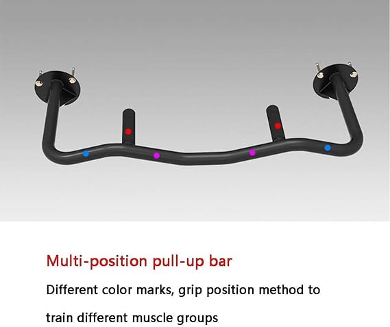 Wall-Mounted Pull-up bar, deep Space Style, Suitable for Installation Without Space Under The Wall, Strength Training Pull-up Bars, bar with Multi-Grip Foam Handle, Pull-up bar for Home Gym,B