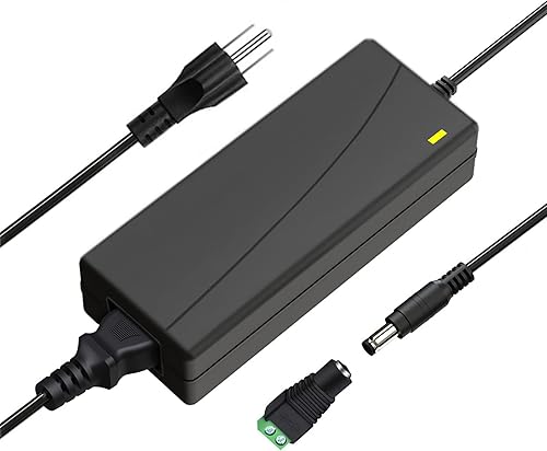 Adaptador de fuente de alimentación de 12V 5A, CA 100-240V a CC 12V, entrada 100V-240V, salida 12V 5A 60W, con conector hembra de CC, conector de