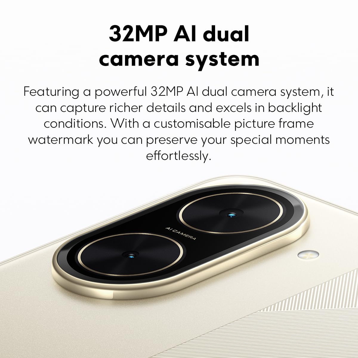 XIAOMI POCO C71 4G Smartphone, 3GB+64GB Oro, Unisoc T7250 Octa-Core, Schermo immersivo 6,9" 120Hz, Batteria 5200 mAh, Fotocamera dual 32 MP AI