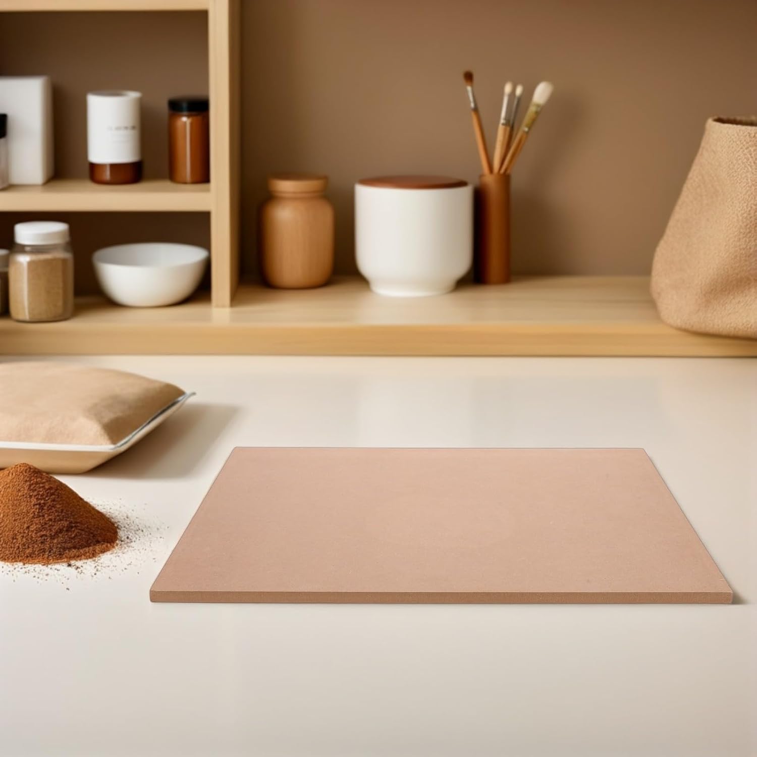 Wooden Pottery Board for Artists, 40x30cm Clay Drying Tray