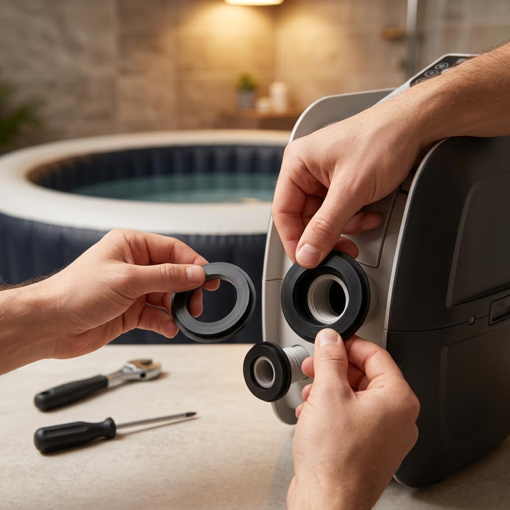 3 Stück Dichtungen Zubehör,Gummidichtungsset,Entleerungsventil Pool Kupplungsdichtungen Ersatzteile,Waterpump Dichtung Seal für Whirlpool