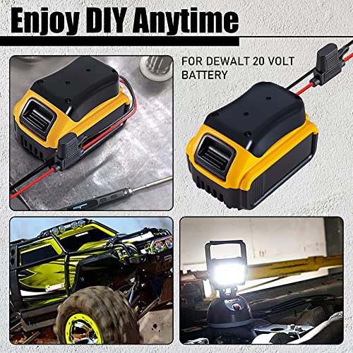 Power Wheel Adapter Comaptible with Dewalt 20V Battery,Battery Converter Kit Compatible with Peg-Perego Power Vehicles