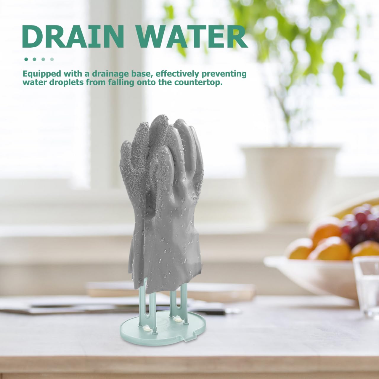 SOLUSTRE Secador de guantes, soporte para guantes de cocina, tendedero, soporte para secar guantes, guantes, guantes, estantería de plástico, azul