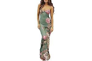 DAZY Women Summer Floral Print Cut Out Backless Y2k Bodycon Dress
