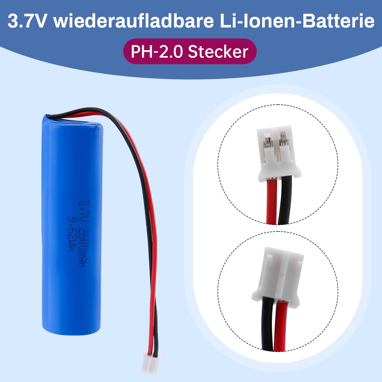 Oplaadbare lithium-ion batterij 37 v - 2600 mah - batterijopladers kopen? | Korting tot 36