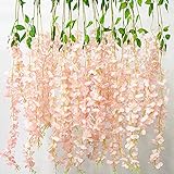 Duradera y Reutilizable: Estas flores colgantes parecen y se sienten como flores reales, son duraderas y reutilizables, por lo que no tendrás que gastar tiempo adicional para cuidar y mantener.