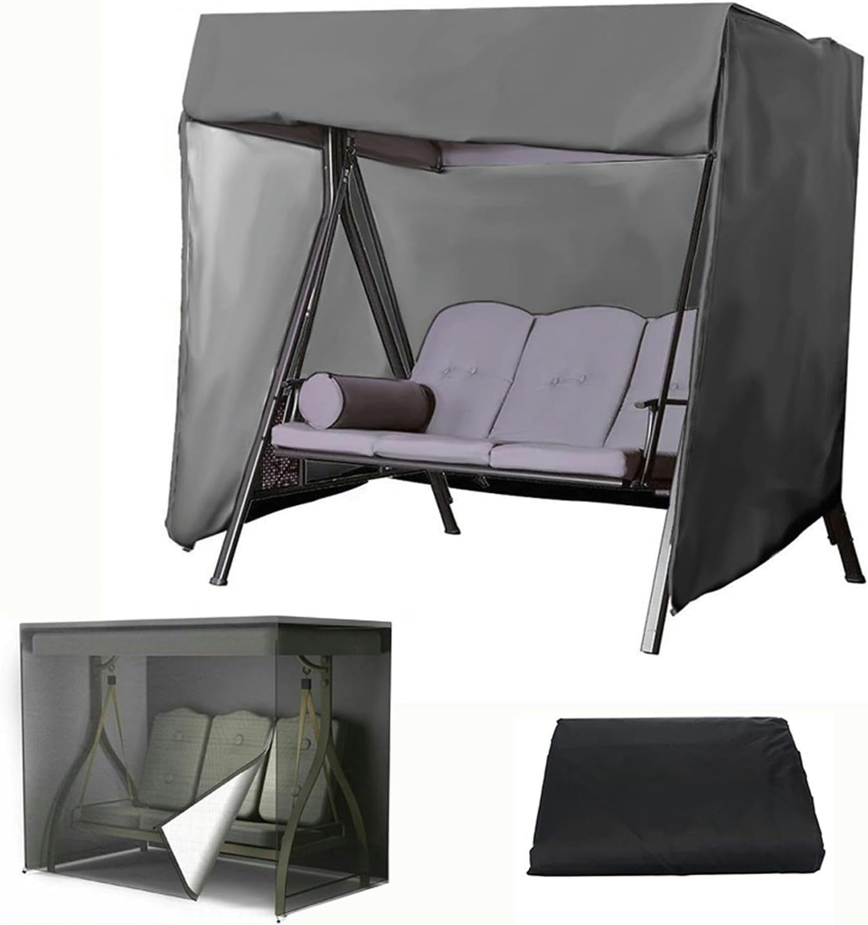 Funda para columpio de jardín de 3 plazas para proteger tu terraza del invierno y la lluvia