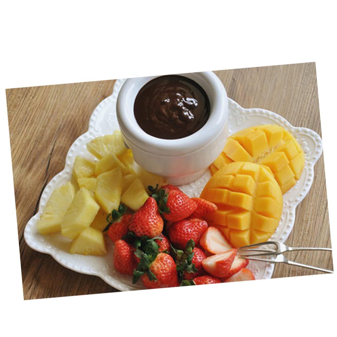 SOLUSTRE 6Pcs Heat Resistant Stainless Steel Fondue Forks for Chocolate Fountain Cheese Fondue Marshmallow Roasting for Dessert Parties Fondue Lovers