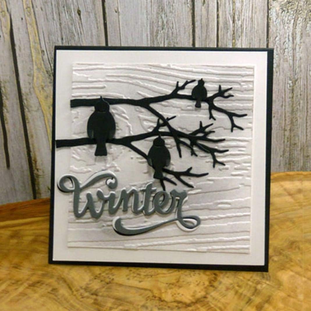 Bird Perch Net Metal Die Cuts,Spring Bird Net Tree Cutting Dies Cut Stencils for DIY Scrapbooking Album Dies Card Making Silver 10.7cm x 12.4cm4.21inch x 4.88inch