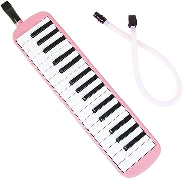 Melodica 32 Keys Melodica Piano Keyboard Style Musical Instrument Harmonica Mouth Organ With Carrying Bag MouthpieceBlack